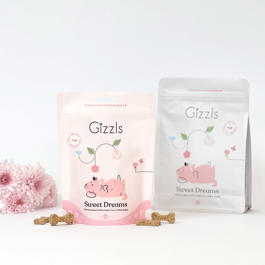 Gizzls Peanut Butter & Chamomile Dog Treats (100g)