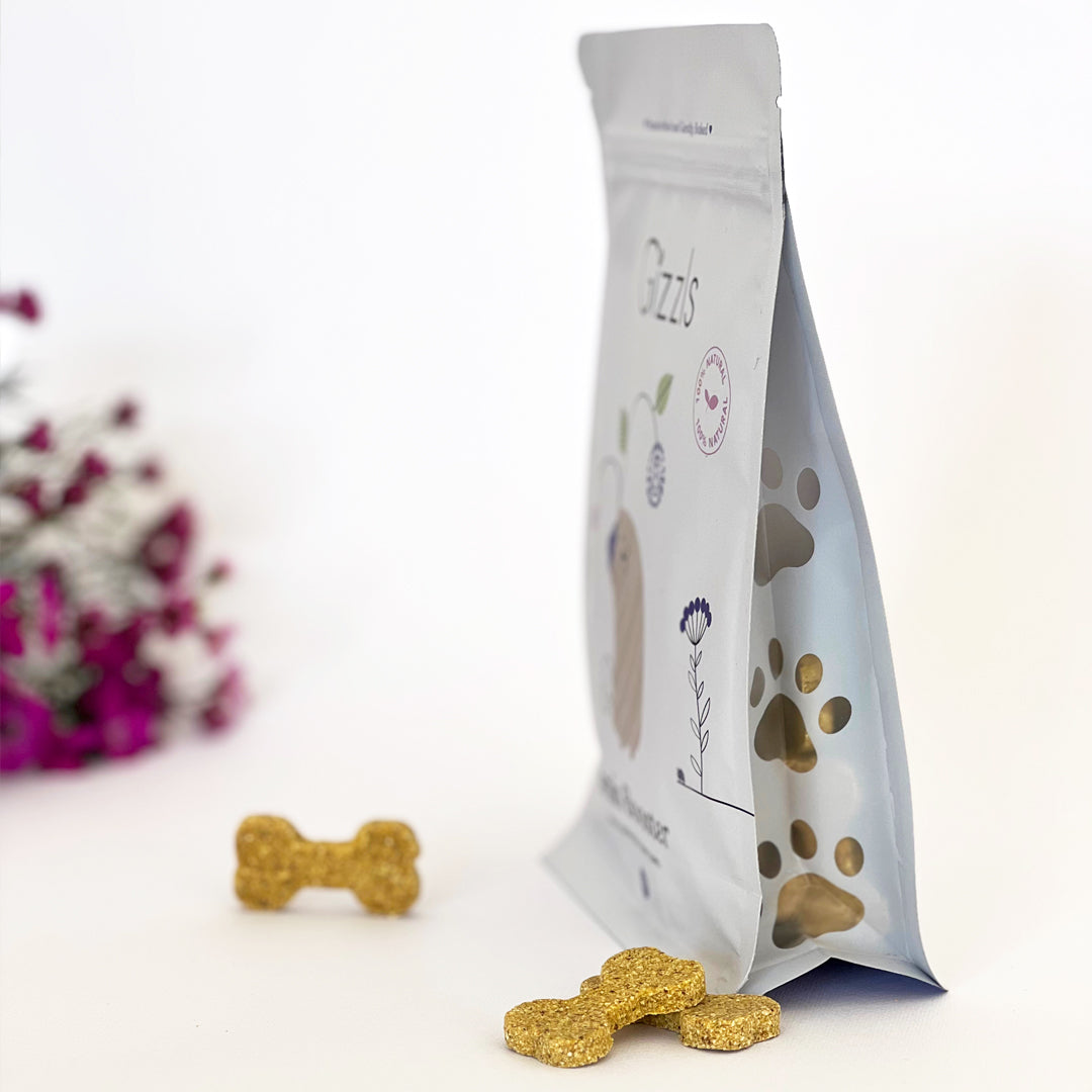 Gizzls Peanut Butter & Blueberry Dog Treats (200g)