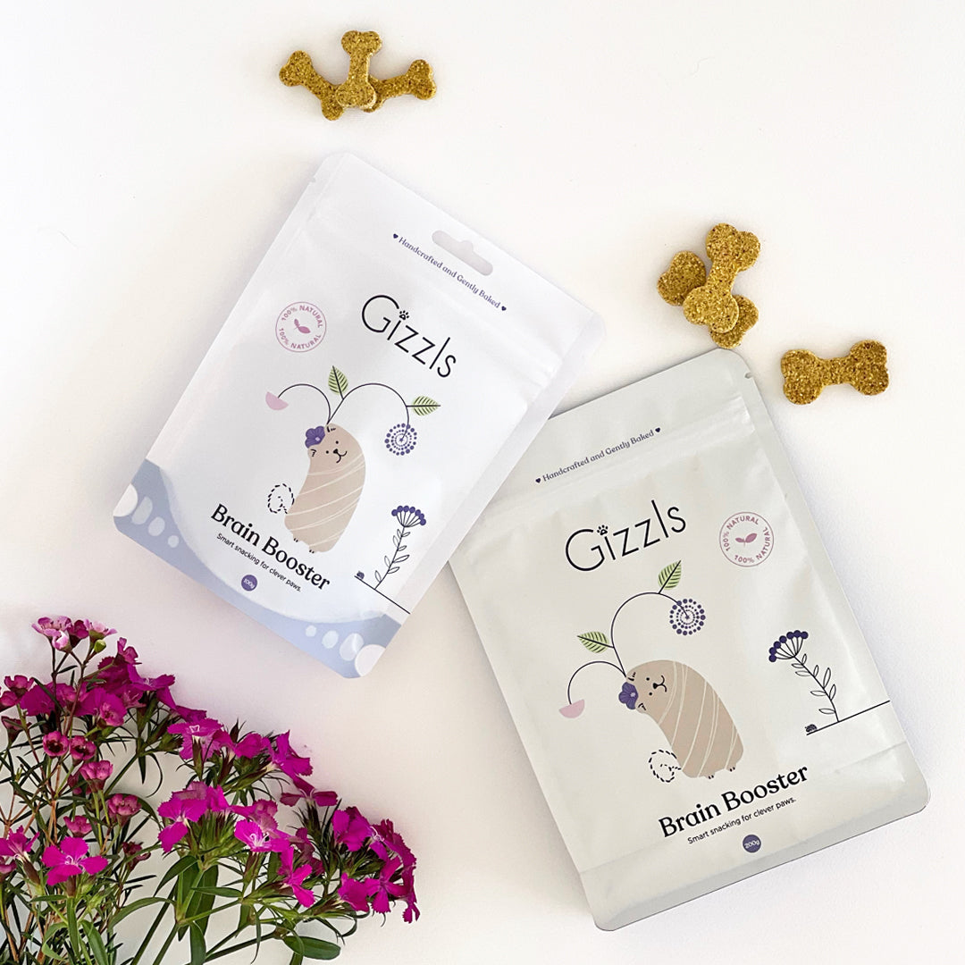 Gizzls Peanut Butter & Blueberry Dog Treats (200g)