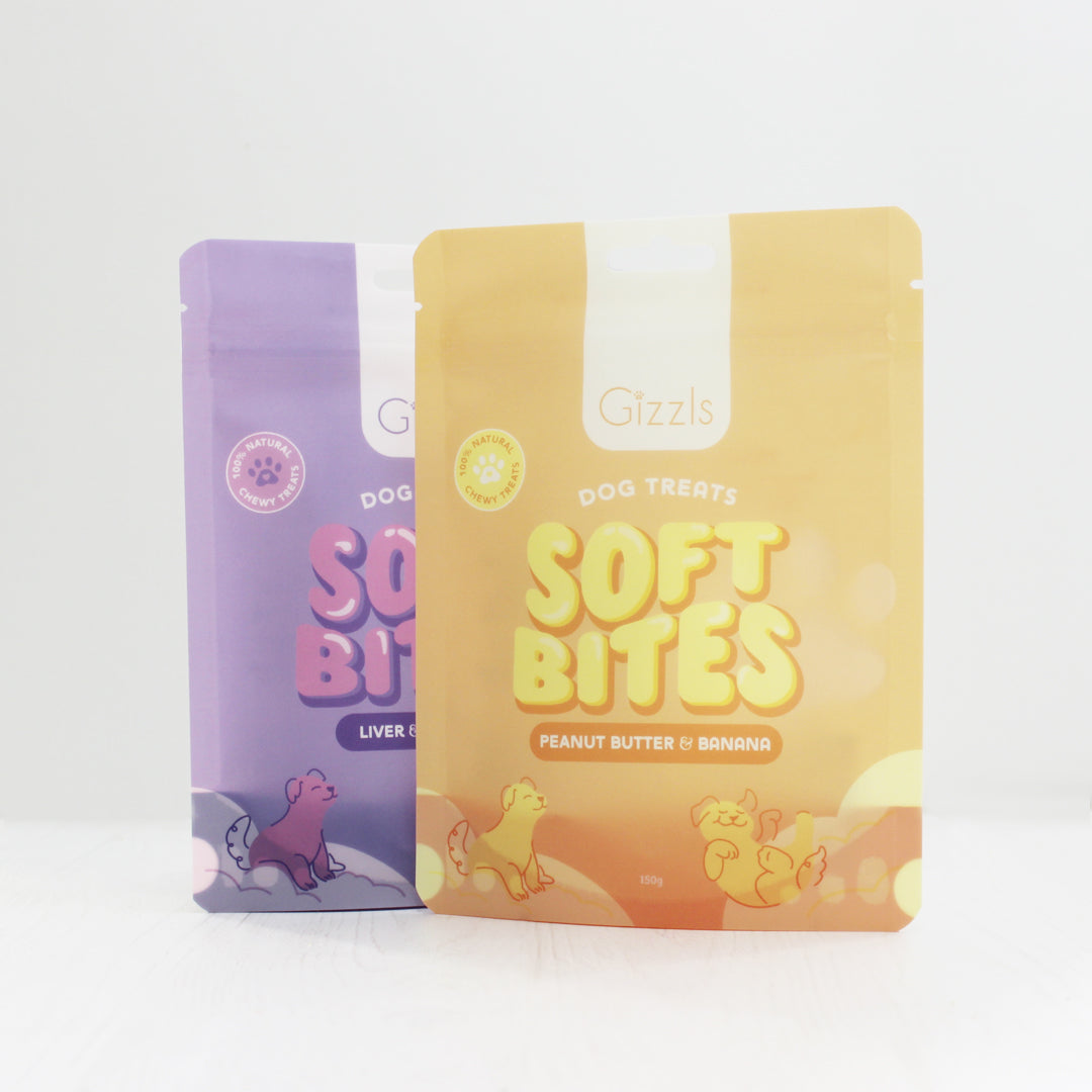 Gizzls Peanut Butter & Banana Soft Dog Treats (150g)