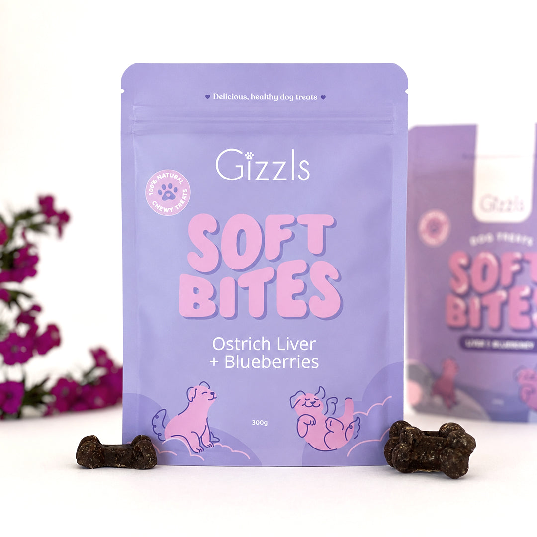 Ostrich Liver & Blueberry Soft Dog Treats (300g)