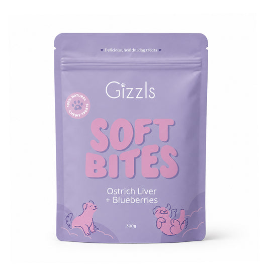 Ostrich Liver & Blueberry Soft Dog Treats (300g)
